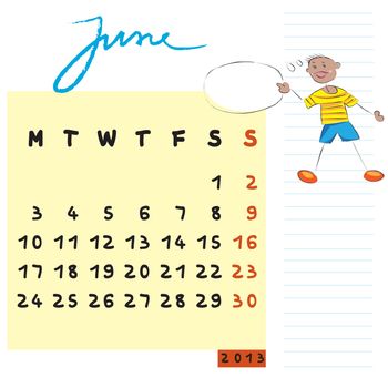 june 2013, calendar design with the communicator student profile for international schools