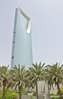 RIYADH - APRIL 25: Kingdom tower on April 25, 2012 in Riyadh, Saudi Arabia. Kingdom tower is main landmark of Riyadh city.