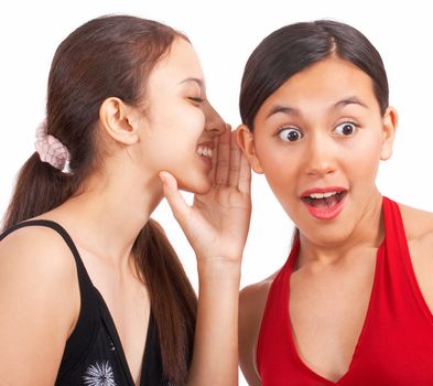 Girl Telling A Secret To Her Friend