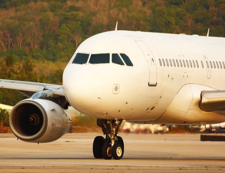 Airplane Taxiing Ready For Take Off To A Summer Destination