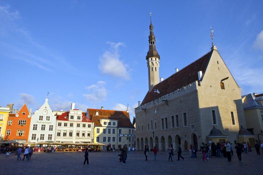 Tallin Town Hall Square, Estonia.