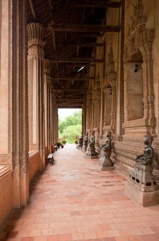 Temple and image buddha in Vientiane, Laos