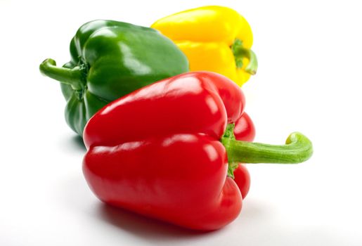 Red, Green and Yellow Peppers.