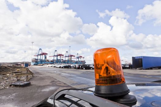 Red Light at the commercial dock