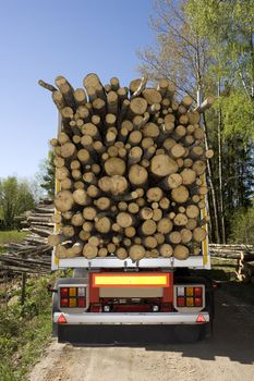 Loaded Timber on a truck