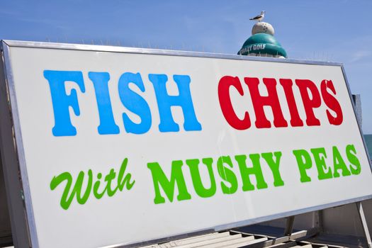 Fish, Chips and Mushy Peas.