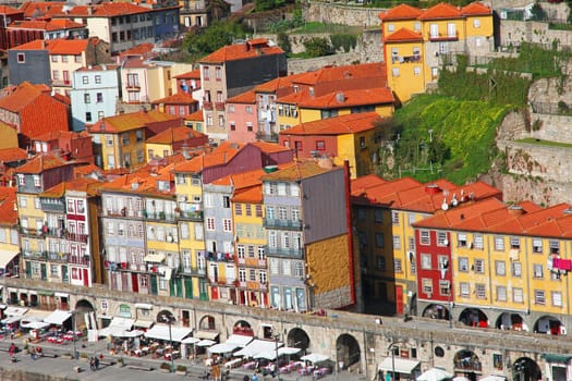 Portugal. Porto city. Old historical part of Porto. Ribeira