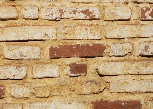 Close up of a vintage stone wall