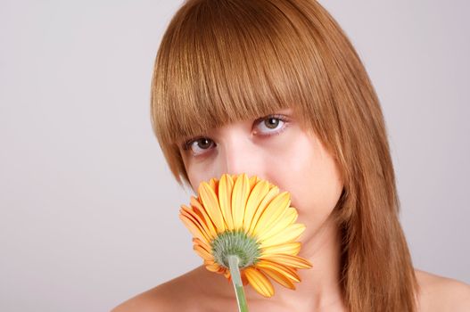 portrait of a beautiful natural young woman