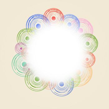 Abstract color circle shapes with text place 