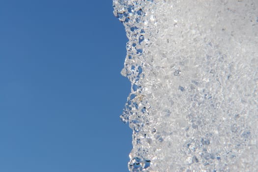 Close-up of some ice in winter