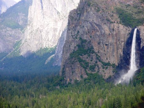 Bridal Veil Fall in Yosemite Natonall parked