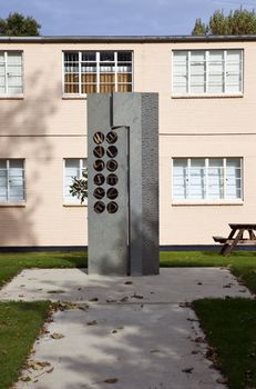 Code-breaking Memorial at Bletchley Park in England.