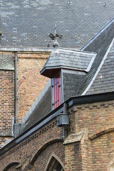 The roof of the old church. Delft. Netherlands