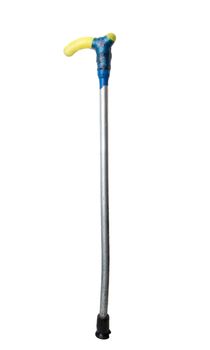 old crutch on a white background