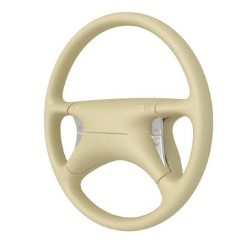 Steering wheel isolated on white background