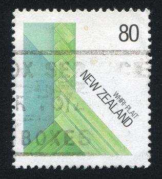 NEW ZEALAND - CIRCA 1987: stamp printed by New Zealand, shows Maori Fiber, circa 1987