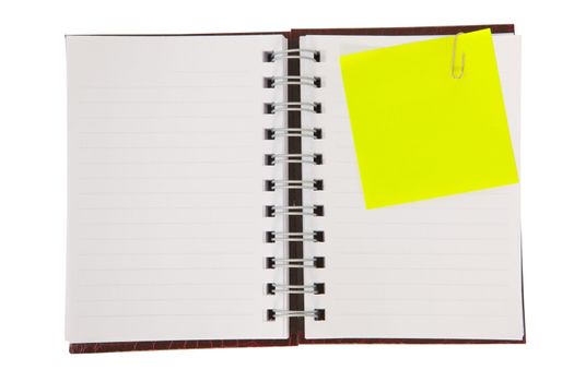 open Notebook isolated on the white background