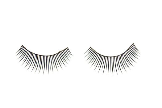 false eyelashes isolated on white background