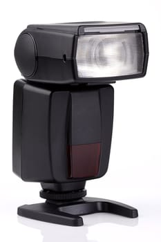 Off camera flash with shoe mount stand.