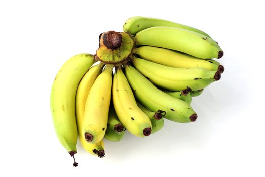 Banana bunch on the white background