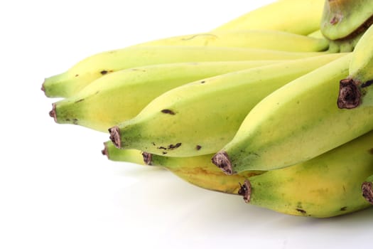 Banana bunch on the white background