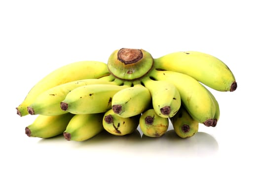Banana bunch on the white background