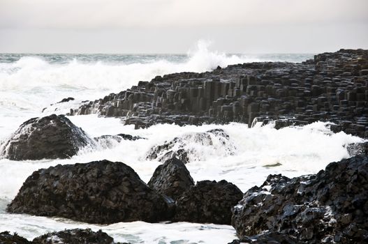 The Giant's Causeway in North Ireland. 