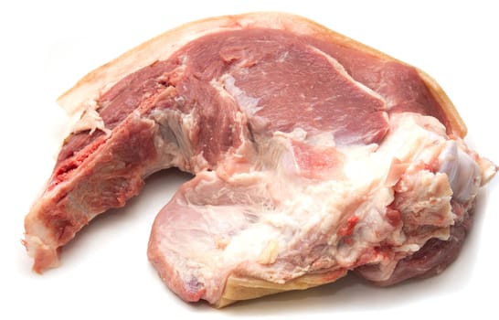 Fresh pork on a white background