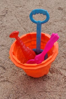 Toy for play with sand at playground