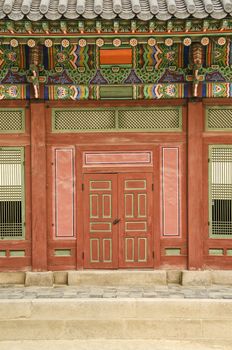 traditional architecture detail in seoul south korea palace