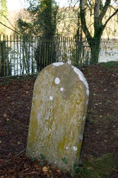 irish headstone in a graveyard at St. Michaels Church in Templemichael county Waterford Ireland