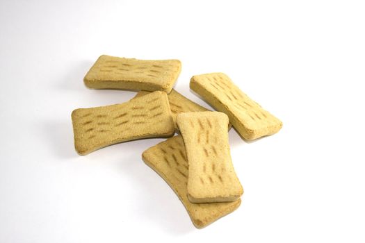 Dog Biscuits on White Background