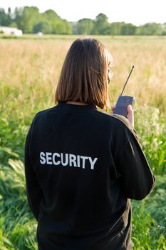 back of a security guard