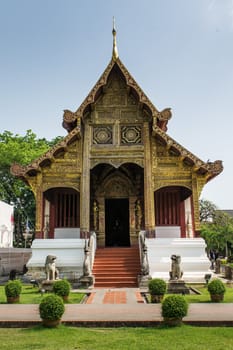Front of the church at Phra Singh Temple, Chiang Mai, Northern Thailand