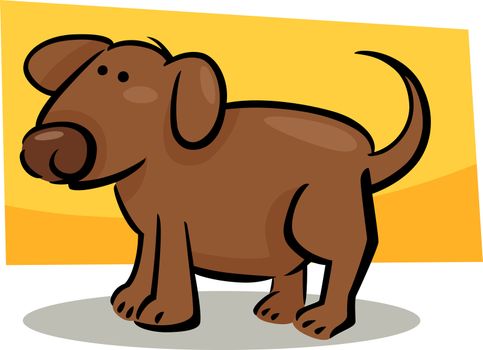 cartoon doodle illustration of funny little dog