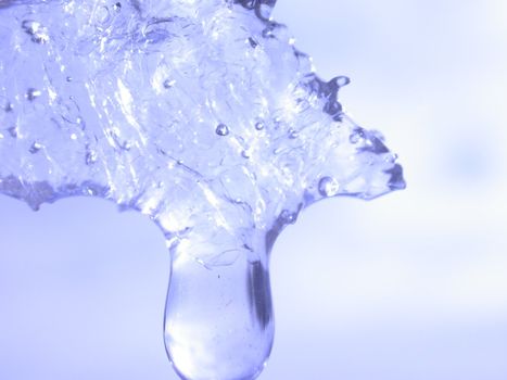 close-up of ice, very shallow DOF!