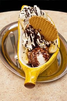 ice cream with banana