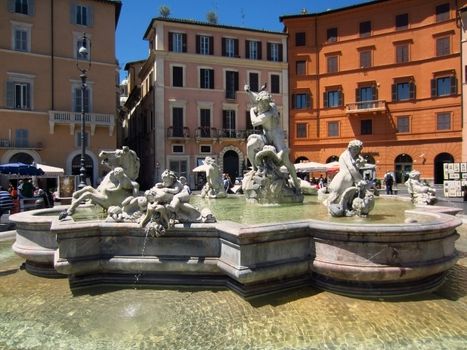 Fountains on Piazza Navona                               