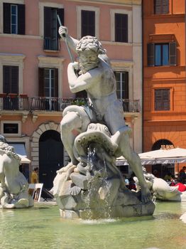 Fountains on Piazza Navona                               