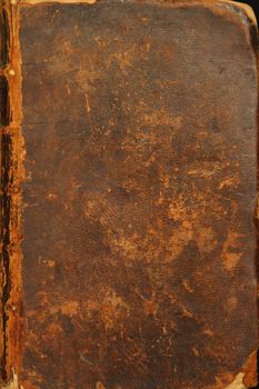 Photo of the tattered cover of a bible from 1786.