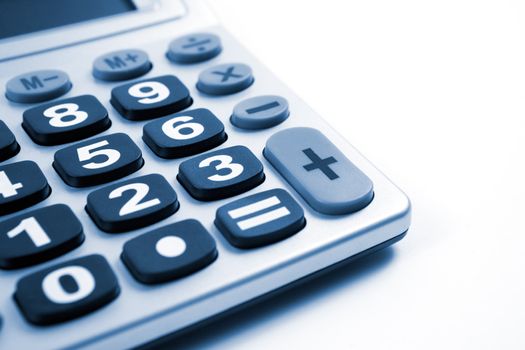 Close up image of Calculator isolated in white