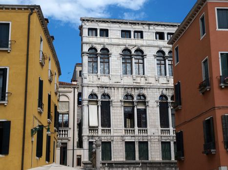 Venice - The buildings on the Campo San Stefano one of the largest squares in Venice