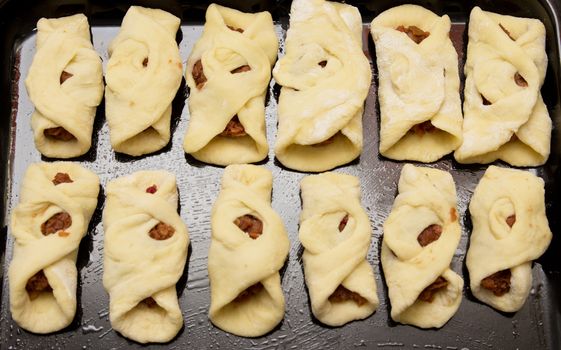 Baking Croissant with Jam 