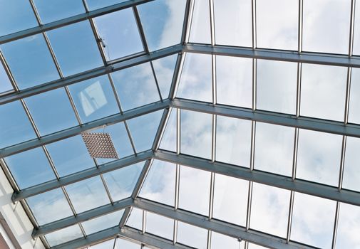 Photo of business center glass ceiling with window motor and heater