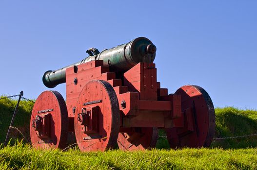 Antique cannon in grounds Akershus Fortress Oslo  Norway