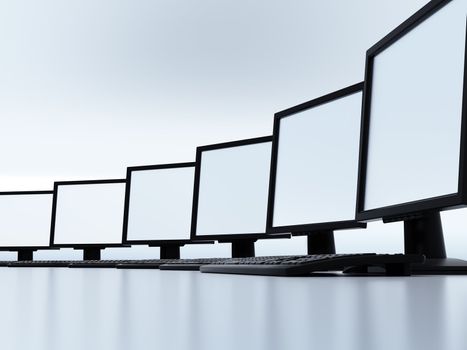 Some modern computers connected in a local network