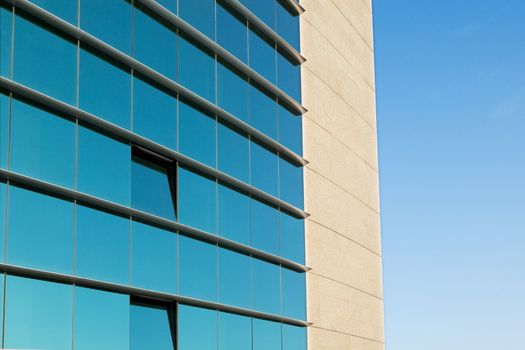 Detail of a modern office facade