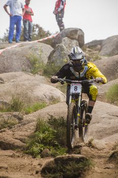 VIANA DO CASTELO, PORTUGAL - MAY 13: Marco Fidalgo during the 4th Stage of the Taca de Portugal Downhill Vodafone on may 13, 2012 in Viana do Castelo, Portugal.