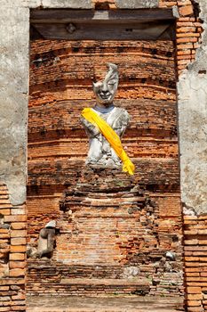 Image buddha in ayutthaya thailand